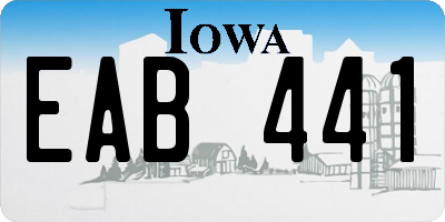 IA license plate EAB441