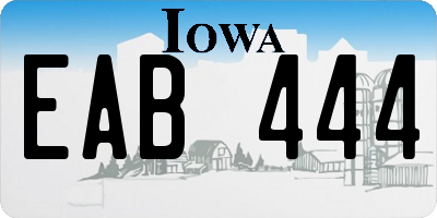 IA license plate EAB444