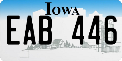 IA license plate EAB446