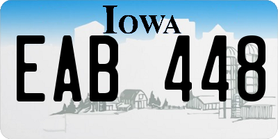 IA license plate EAB448