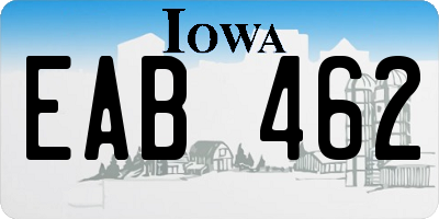 IA license plate EAB462