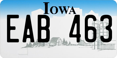 IA license plate EAB463