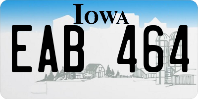 IA license plate EAB464