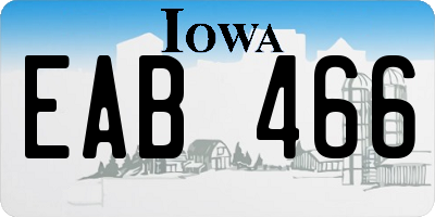 IA license plate EAB466