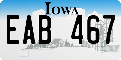 IA license plate EAB467