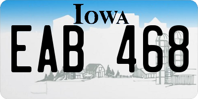 IA license plate EAB468