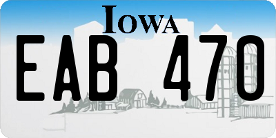 IA license plate EAB470