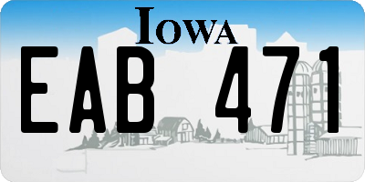 IA license plate EAB471