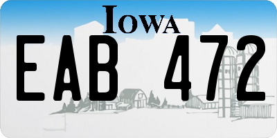 IA license plate EAB472