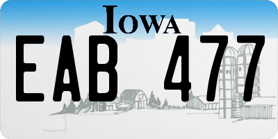 IA license plate EAB477