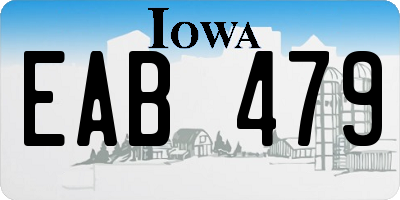 IA license plate EAB479