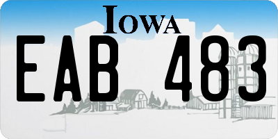 IA license plate EAB483