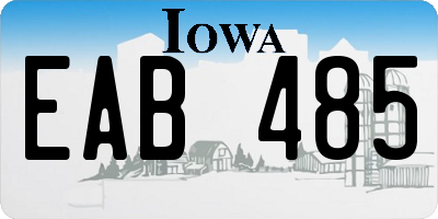 IA license plate EAB485