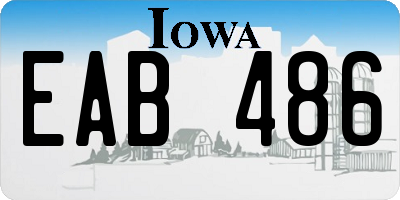 IA license plate EAB486