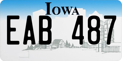 IA license plate EAB487