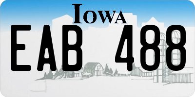 IA license plate EAB488