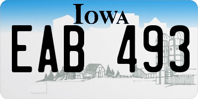 IA license plate EAB493