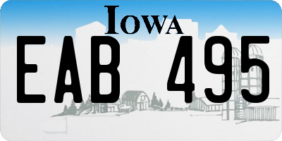 IA license plate EAB495