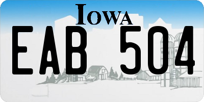 IA license plate EAB504