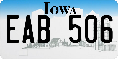 IA license plate EAB506