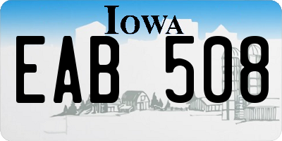 IA license plate EAB508