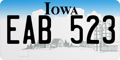 IA license plate EAB523