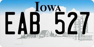 IA license plate EAB527