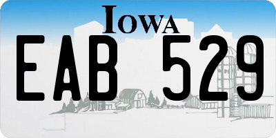 IA license plate EAB529