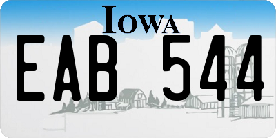 IA license plate EAB544