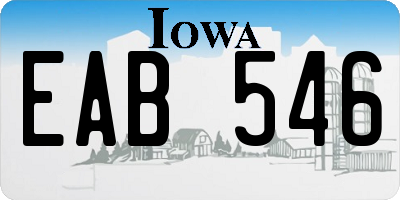 IA license plate EAB546