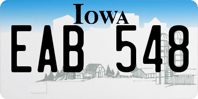 IA license plate EAB548