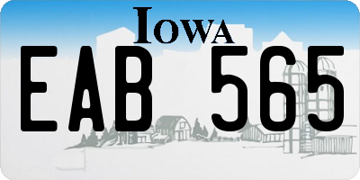 IA license plate EAB565