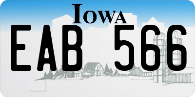 IA license plate EAB566