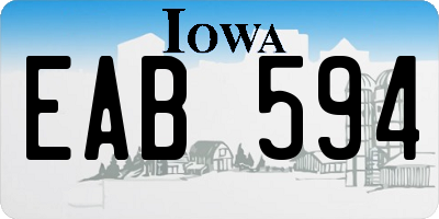 IA license plate EAB594