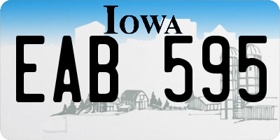 IA license plate EAB595