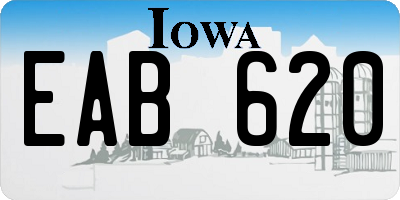 IA license plate EAB620