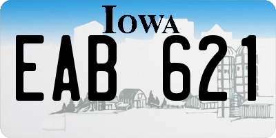 IA license plate EAB621