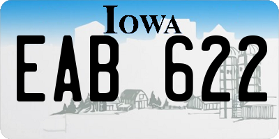 IA license plate EAB622