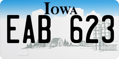 IA license plate EAB623