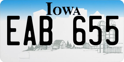 IA license plate EAB655