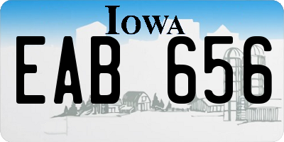 IA license plate EAB656