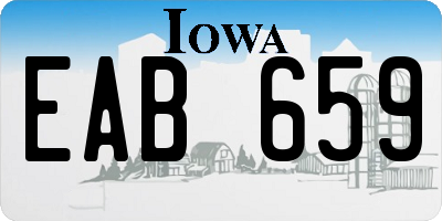 IA license plate EAB659