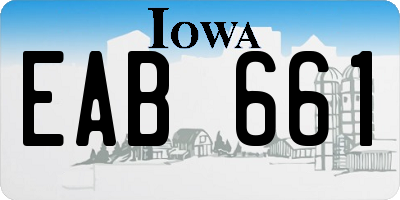 IA license plate EAB661