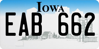 IA license plate EAB662