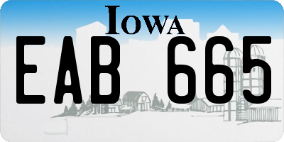 IA license plate EAB665