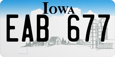 IA license plate EAB677