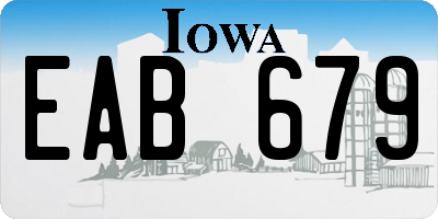 IA license plate EAB679