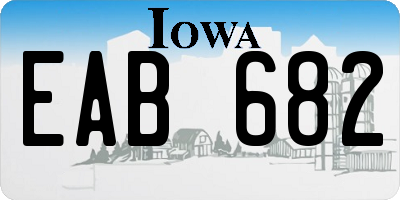 IA license plate EAB682