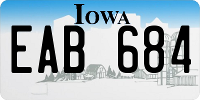 IA license plate EAB684