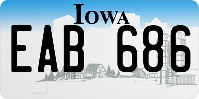 IA license plate EAB686